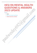 HESI RN EXIT SUBJECTS COMBINED PACKAGE 2023 UPDATE | RATED A 