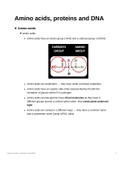 Summary  Unit 3.3.13 - Amino acids, proteins and DNA (A-level only) 