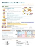 BIOL 3301 GENETICS FINAL exam review  (100% VERIFIED)