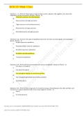 BIOS 251 Anatomy & Physiology   Week 3 Quiz (UPDATED) Chamberlain College Of Nursing  