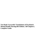 TEST BANK Varcarolis' Foundations of Psychiatric-Mental Health Nursing 9th Edition By Margaret Jordan Halter Chapter 1-36 | Complete Guide Newest Version 2022 & Test Bank-Varcarolis' Foundations of Psychiatric Mental Health Nursing 8th Edition | All Cha