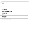 A-level MATHEMATICS 7357/2 Paper 2 Mark scheme June 2022 Version: 1.0 Final Mark Scheme