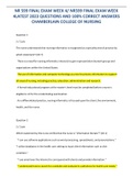 NR 599 FINAL EXAM WEEK 4/ NR599 FINAL EXAM WEEK  4LATEST 2023 QUESTIONS AND 100% CORRECT ANSWERS  CHAMBERLAIN COLLEGE OF NURSING