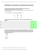 BIO 123 PROBABILITY AND GENETICS LAB REPORT AND ANSWERS