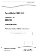   Education Law  EDL3703    Semesters 1 and 2    Public, Constitutional & International Law 