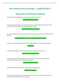 RN  Pharmacology Prophecy New Full Exam TEST BANK Questions and Answers Included Updated 2023