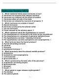 Endocrine System MCQ Test With Questions and Answers