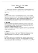 Analysis of a Urine Sample