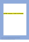 LETRS Unit 1 - 8 Assessments BUNDLED TOGETHER |Questions and Answers 2022/2023|Verified Answers