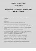 COMD 5070 - Final Exam Questions With Correct Answers