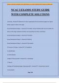 NCAC I EXAM#1 STUDY GUIDE WITH COMPLETE SOLUTIONS