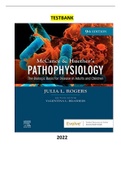 FULL & Elaborated Test Bank for McCance & Huether’s Pathophysiology - A biological basis for disease in adults and Children 9Ed. by Julia Rogers ALL Chapters included & Updated