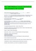 Bundle For HLT 230 Exam Questions and Answers All Correct