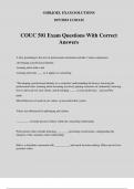 COUC 501 Exam Questions With Correct Answers