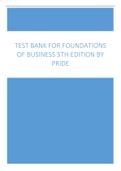 Test bank for foundations of business 5th edition by pride