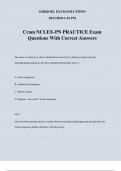 Cram NCLEX-PN PRACTICE Exam Questions With Correct Answers