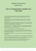 Intro to Criminal Justice cumulative test study guide