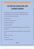 NU 545 Unit 2 Study Guide with Complete Solutions