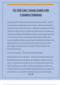 NU 545 Unit 7 Study Guide with Complete Solutions