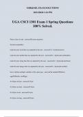 UGA CSCI 1301 Exam 1 Spring Questions 100% Solved.