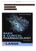 TEST BANK For Basic and Clinical Pharmacology, 14th Edition by Bertram G. Katzung, Verified Chapters 1 - 66, Complete