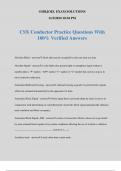 CSX Conductor Practice Questions With 100% Verified Answers