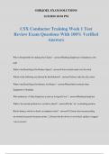 CSX Conductor Training Week 1 Test Review Exam Questions With 100% Verified Answers