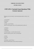 CSW GWA Varietals Exam Questions With Correct Answers