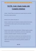 NU578 - Unit 1 Study Guide with Complete Solutions