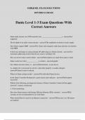 Dante Level 1-3 Exam Questions With Correct Answers