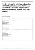 FIN 421 Midterm/FIN 421 Midterm Exam Fall 2024/2025 update Questions with Answers: Arizona State University/ comprehensive questions and verified answers| get it 100% accurate!!