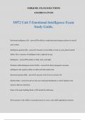 D072 Unit 5 Emotional Intelligence Exam Study Guide.