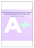 ATI RN MENTAL HEALTH STUDY NURSING GUIDE WITH QUESTIONS,ANSWERS AND RATIONALE{100%CORRECT AND VERIFIED}