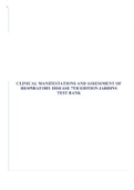 CLINICAL MANIFESTATIONS AND ASSESSMENT OF RESPIRATORY DISEASE 7TH EDITION JARDINS TEST BANK