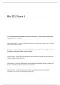 Bio 251 Exam 1 Questions and Correct Answers