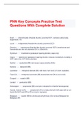 PNN Key Concepts Practice Test Questions With Complete Solution 