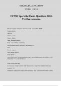 ECMO Specialist Exam Questions With Verified Answers.