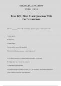 Econ 145L Final Exam Questions With Correct Answers