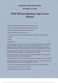 NUR 310 Eam Questions And Correct Answers