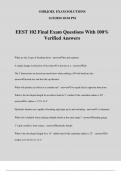 EEST 102 Final Exam Questions With 100% Verified Answers