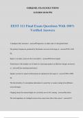 EEST 111 Final Exam Questions With 100% Verified Answers