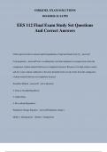 EES 112 Final Exam Study Set Questions And Correct Answers