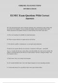 ELNEC Exam Questions With Correct Answers