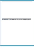 NURSING 110 quiz3- 13,14,17,18,21,28-1. With answers