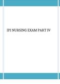 IPI NURSING EXAM PART IV QUESTIONS AND ANSWERS