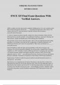 ENCE 325 Final Exam Questions With Verified Answers.