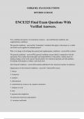 ENCE325 Final Exam Questions With Verified Answers.