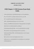 EMS Chapter 1: EMS Systems Exam Study Guide.