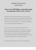 Entry-Level CBP Officer Logical Reasoning Test Questions With Correct Answers