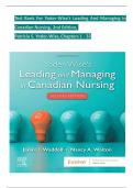 TEST BANK For Yoder-Wise’s Leading And Managing In Canadian Nursing, 2nd Edition, Patricia S. Yoder-Wise, Verified Chapters 1 - 32, Complete Newest Version